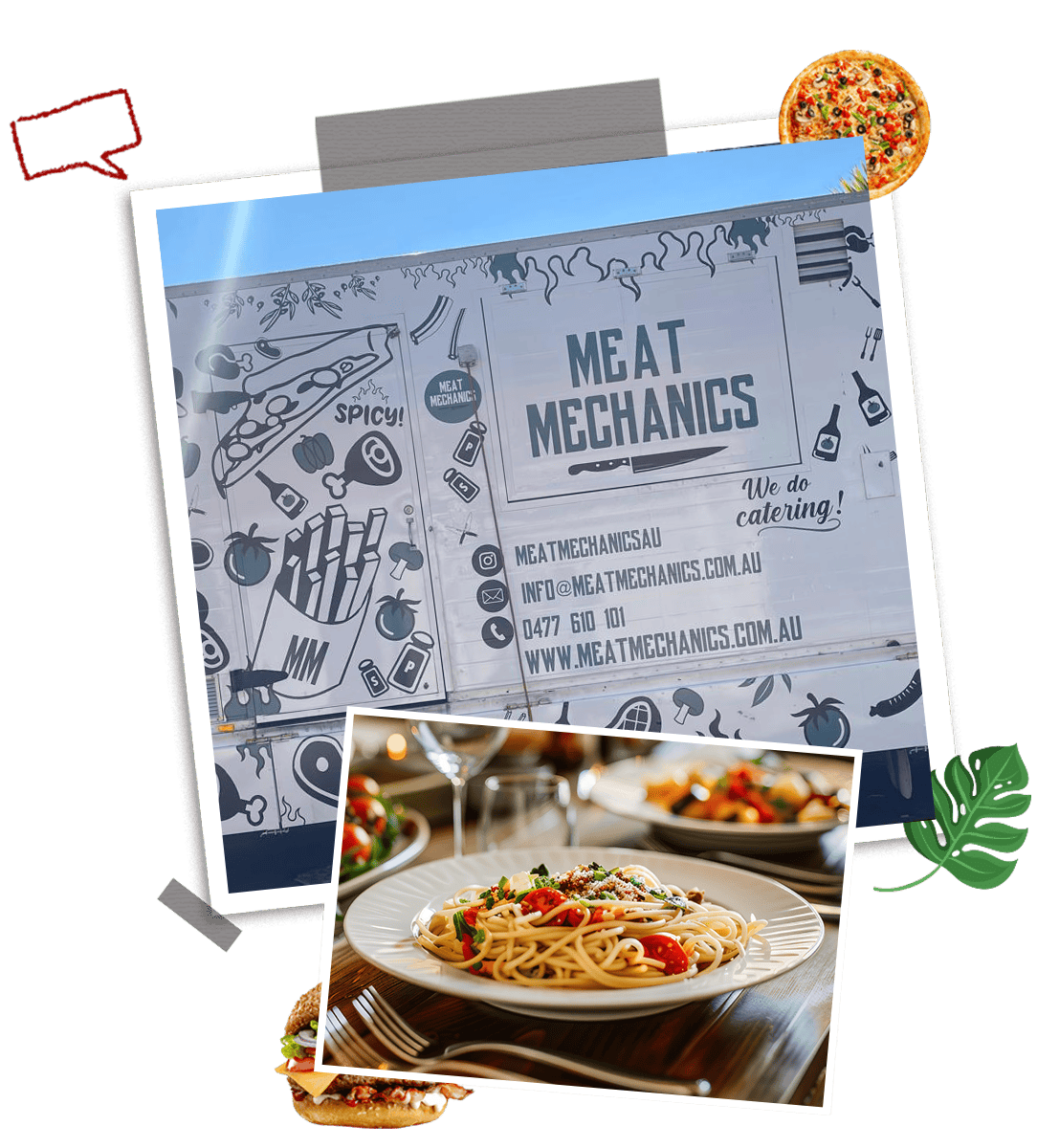 Meat Mechanics food truck and dishes