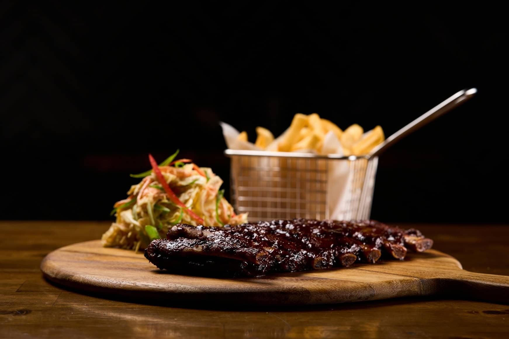 Glazed pork ribs prepared by Meat Mechanics